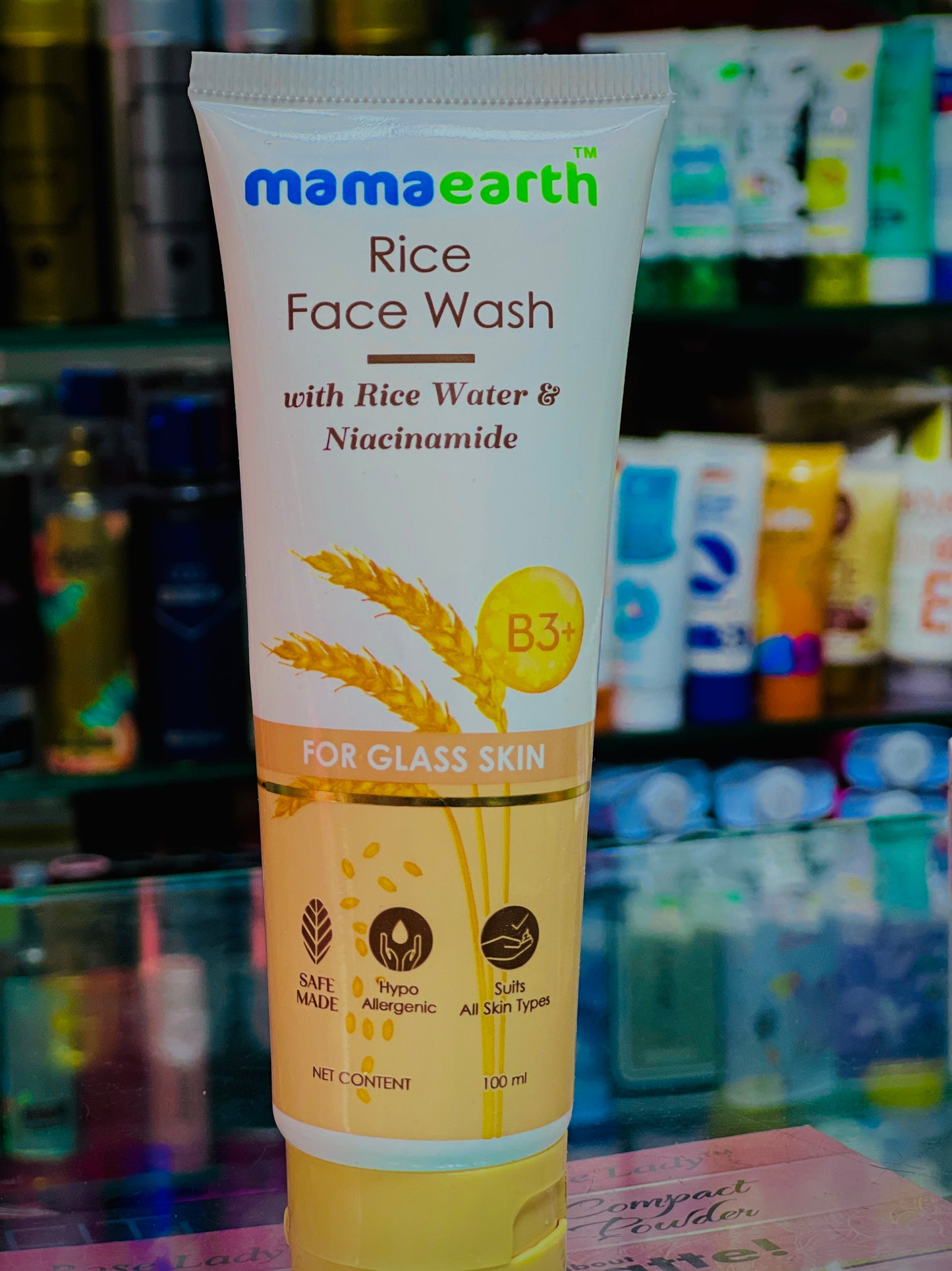 Mamaearth Skincare Bundle: Rice Face Wash & Whitening Beauty Cream